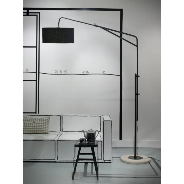 It’s About Romi Lampadaire En Fer Noir Pied L.180 Cm En Ciment BRIGHTON luxe soldes 3