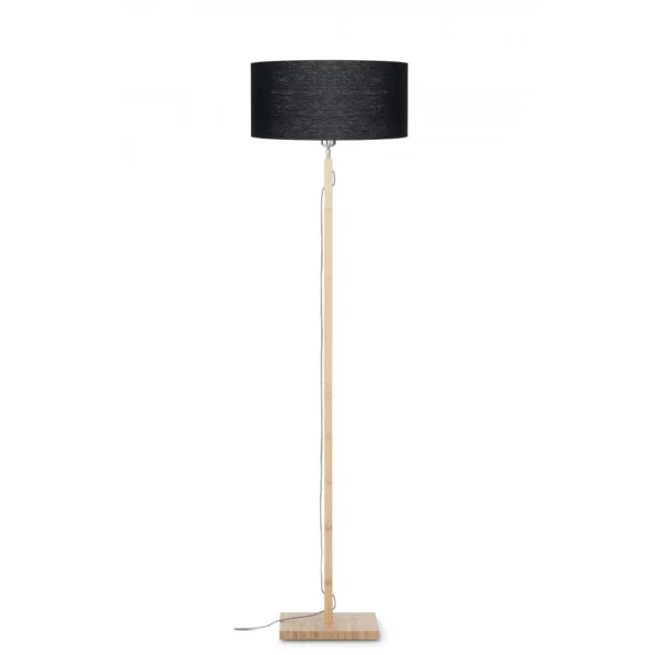 mode Good & Mojo Lampadaire Abat-jour Noir Tige Bambou Naturel Noir FUJI 1