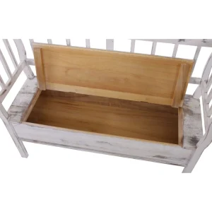 Mendler Banc Banquette De Rangement T207 Bahut Coffre Avec Coussin ~ Bois Blan… soldes en ligne 9