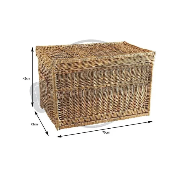 excellent qulity Aubry Gaspard Malle De Rangement En Osier Buff 70 X 42 X 42 Cm. 3