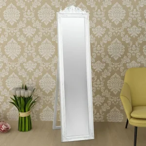 VidaXL Miroir Sur Pied Style Baroque 160 X 40 Cm Blanc prix de gros 9