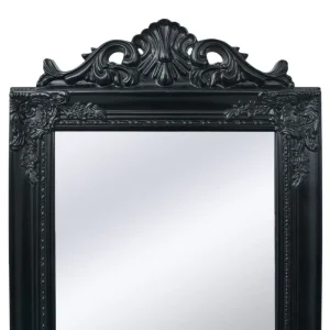 de garantie authentique VidaXL Miroir Sur Pied Style Baroque 160 X 40 Cm Noir 9