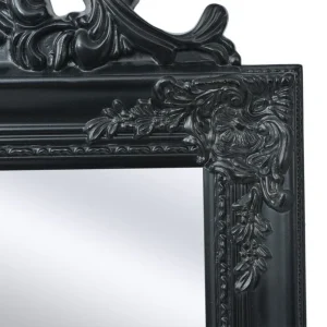 de garantie authentique VidaXL Miroir Sur Pied Style Baroque 160 X 40 Cm Noir 11