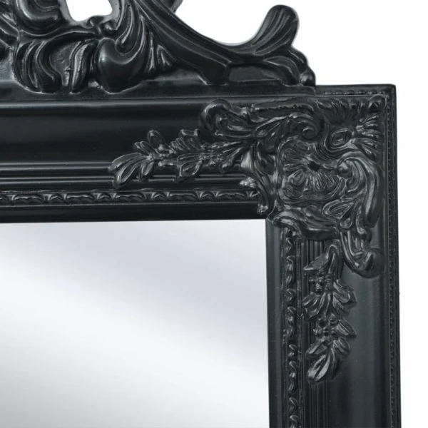 de garantie authentique VidaXL Miroir Sur Pied Style Baroque 160 X 40 Cm Noir 4