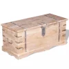 ﻿soldes VidaXL Coffre De Rangement Bois D’Acacia 16