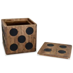 VidaXL Boîte De Rangement Bois Mindi 40 X 40 X 40 Cm Design Dés achat pas cher 11