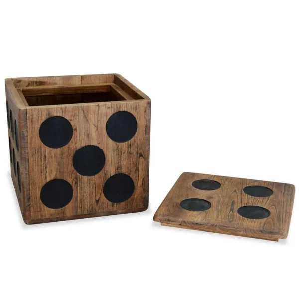 VidaXL Boîte De Rangement Bois Mindi 40 X 40 X 40 Cm Design Dés achat pas cher 4