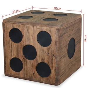 VidaXL Boîte De Rangement Bois Mindi 40 X 40 X 40 Cm Design Dés achat pas cher 15