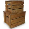 REMISE allant jusqu. VidaXL Jeu De Caisse De Rangement 2 Pcs Bois De Récupération Massif 19