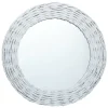 comparez les prix VidaXL Miroir Blanc 50 Cm Osier 14