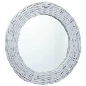 comparez les prix VidaXL Miroir Blanc 50 Cm Osier 8