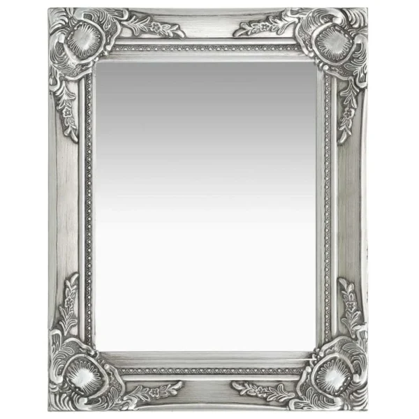 site en ligne VidaXL Miroir Mural Style Baroque 50×40 Cm Argenté 3