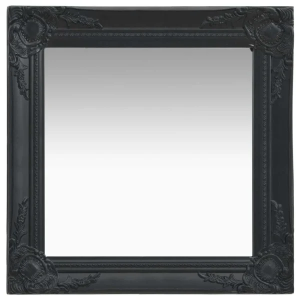 comparez les prix VidaXL Miroir Mural Style Baroque 50×50 Cm Noir 1