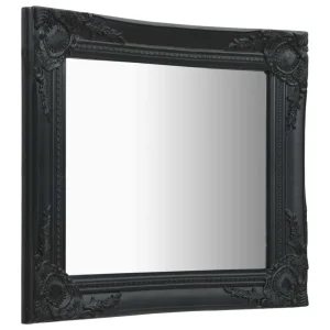 comparez les prix VidaXL Miroir Mural Style Baroque 50×50 Cm Noir 9