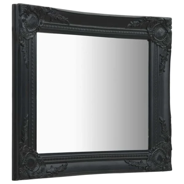 comparez les prix VidaXL Miroir Mural Style Baroque 50×50 Cm Noir 3