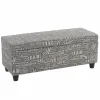 Mendler Banc/banquette/coffre De Rangement Kriens, 112x45x45cm, Tissu, Gris Wo… marque pas cher 17