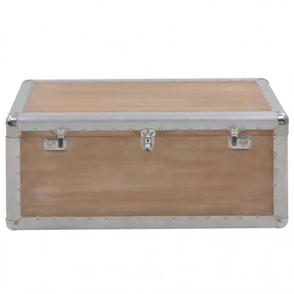 Chunhelife Boîte De Rangement Bois De Sapin Massif 91x52x40 Cm Marron en ligne officielle 3