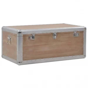 Chunhelife Boîte De Rangement Bois De Sapin Massif 91x52x40 Cm Marron en ligne officielle 15