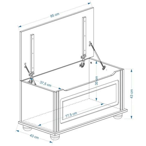 IDIMEX Coffre De Rangement BRISTOL En Pin Massif, Finition Cirée luxe soldes 4