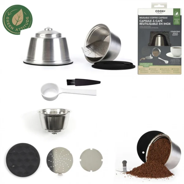 boutique paris Ac-Deco Capsule Réutilisable En Inox Compatible Dolce Gusto. 5