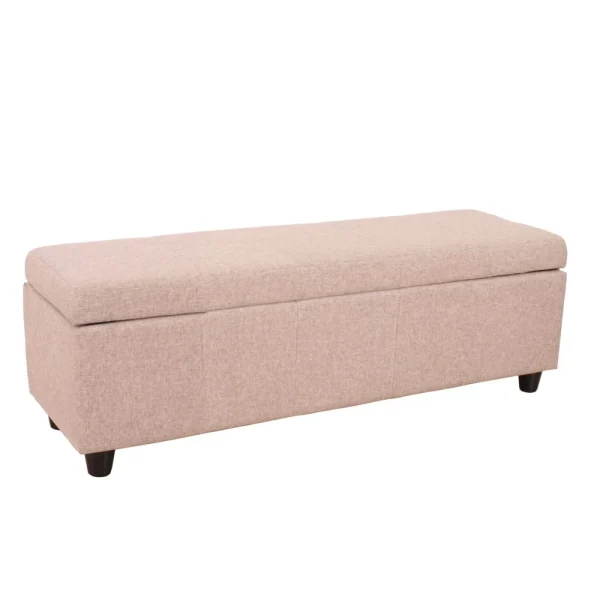 Mendler Banc/banquette/coffre De Rangement Kriens, 112x45x45cm, Tissu, Beige vente à bas prix 3