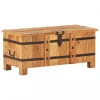 Icaverne Chic Armoires Et Meubles De Rangement Rome Coffre 90x40x40 Cm Bois D’a… site soldes 7