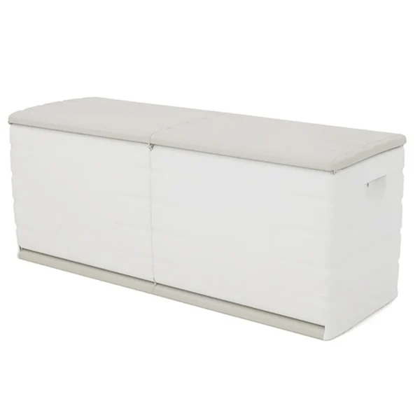 Pegane Coffre De Rangement 450L Intérieur/extérieur Coloris Beige – Longueu… à prix très bas 1