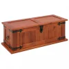 prix de gros Chunhelife Coffre De Rangement 60x25x22 Cm Bois D’acacia Solide 17