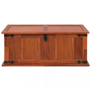 fashion pas cher Chunhelife Coffre De Rangement 90x45x40 Cm Bois D’acacia Solide 15