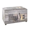 magasins pas chers Pegane Coffre De Rangement Imitation Cuir Motif “Love” – 65 X 40 X 42 Cm 8