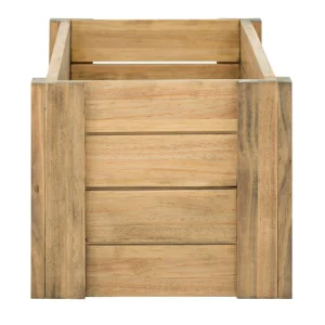 BOX FURNITURE Coffre Rangement Ouvert ECO 40x120x35 Pin Massif Finition Vieilli – B… à prix réduits 11