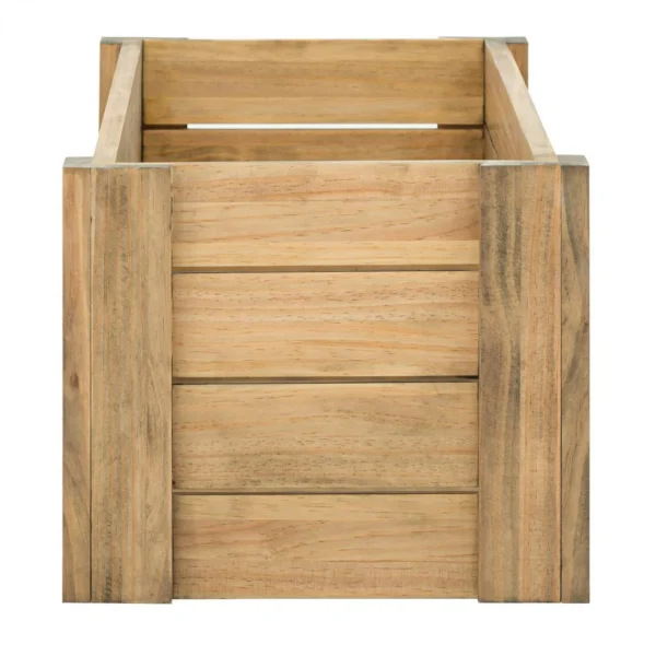 BOX FURNITURE Coffre Rangement Ouvert ECO 40x120x35 Pin Massif Finition Vieilli – B… à prix réduits 4