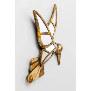 soldes pas cher Kare Design Décoration Murale Dorée Colibri Miroir BUZZ 8