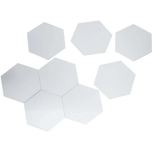 soldes officiel The Home Deco Factory Décoration Murale Miroir à Coller Palette Hexagone. 3