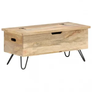 Icaverne – Coffres De Rangement Edition Coffre 90x40x45 Cm Bois Solide… prix abordable 6