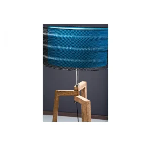 Kare Design Lampadaire Industrie En Bois Et Métal Bleu Manhattan prix pas cher 7