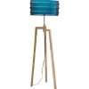 Kare Design Lampadaire Industrie En Bois Et Métal Bleu Manhattan prix pas cher 13