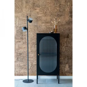 mode HOUSE NORDIC Lampadaire MILANO Noir Avec Un Cordon Textile De 200 Cm 21