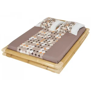 Vente-unique Lit 140 X 190 Cm – Bambou – Coloris : Naturel – TURION magasin 15