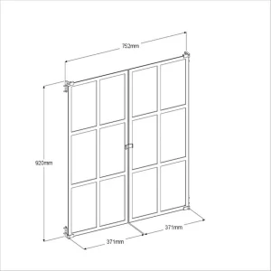 BUT Lot De 2 Portes Verre Atelier MAYENCE Noir marque moins cher 9