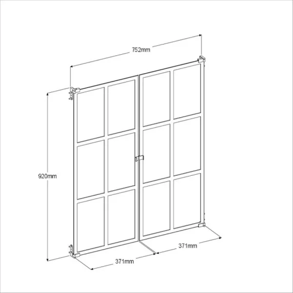 BUT Lot De 2 Portes Verre Atelier MAYENCE Noir marque moins cher 4