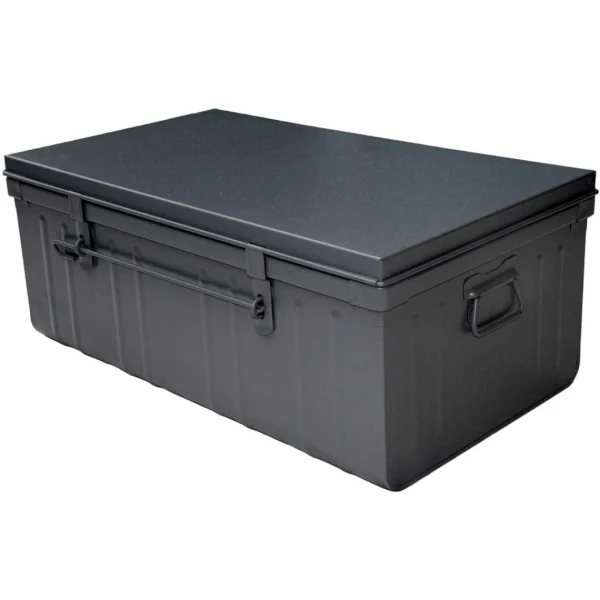 en ligne vente PIERRE HENRY Malle Habitat En Acier 95 Litres Anthracite. 1