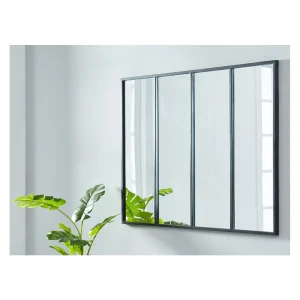 se précipiter pour acheter Vente-unique Miroir Fenêtre Atelier Style Industriel En Fer DUDLEY – L. 120 X H. 9… 11