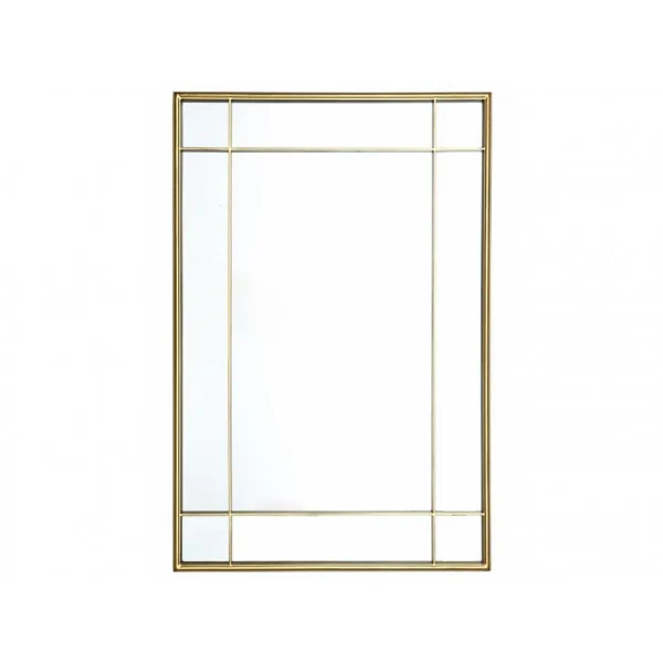 prix abordable Vente-unique Miroir Verrière En Métal ANAIS – L. 80 X H. 120 Cm – Doré Antique 1