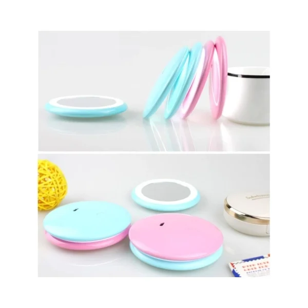 Wewoo Miroir Bleu 1W 10 LEDs Multi-fonction Rechargeable Donut De Maquillage… Prestation Et Rapide 5