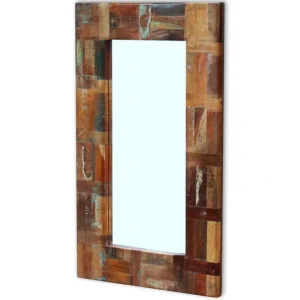 achetez SANS MARQUE Miroir Bois De Récupération Massif 80 X 50 Cm – Multicolore 9