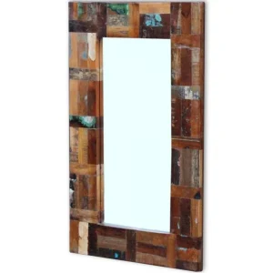 achetez SANS MARQUE Miroir Bois De Récupération Massif 80 X 50 Cm – Multicolore 13