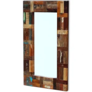 achetez SANS MARQUE Miroir Bois De Récupération Massif 80 X 50 Cm – Multicolore 15