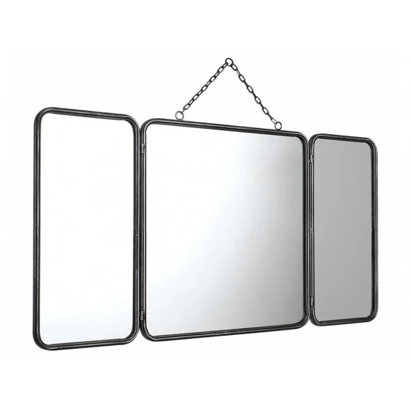 remise en ligne Vente-unique Miroir De Barbier Vintage En Métal CERRONE – L. 60 X H. 112 Cm – Gris… 3