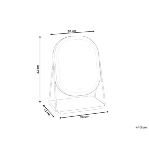 Beliani Miroir De Maquillage Avec LED 20 X 22 Cm Doré DORDOGNE Livraison rapide 8